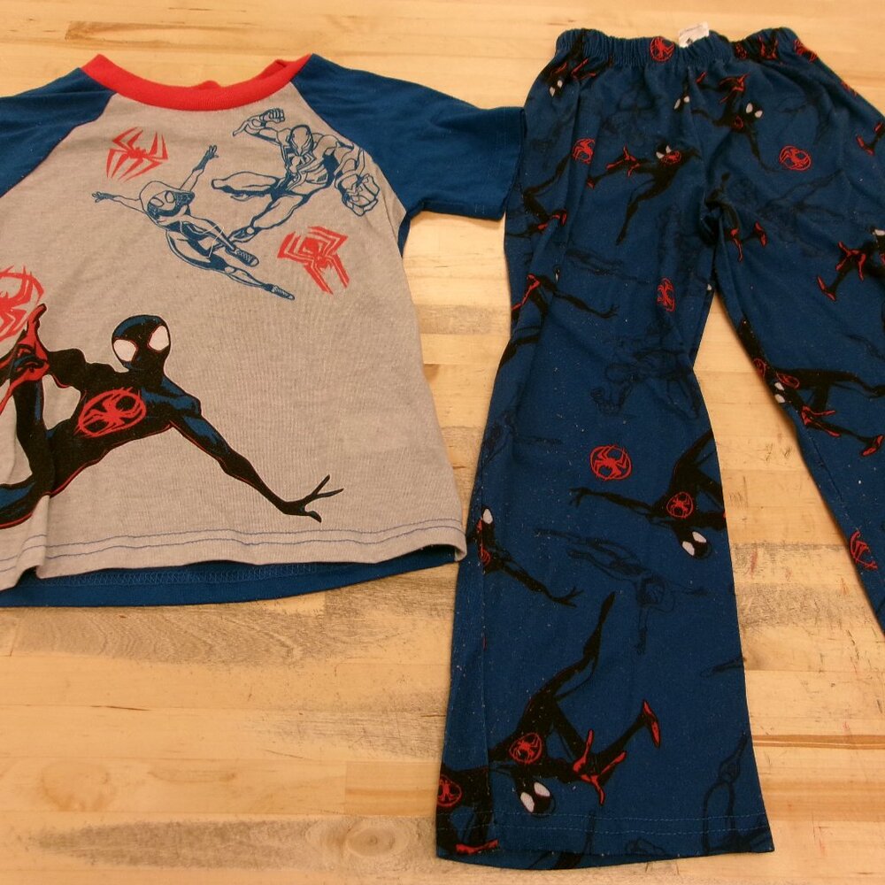 Marvel Spider-Man Across the Spider-Verse Boys Childs Kids 2pc Pajamas Sz 4/5 XS